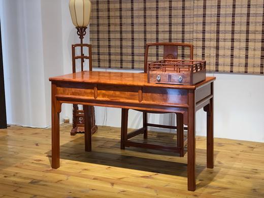 红桥红  家具严选  缅甸花梨（大果紫檀）  【128三抽屉小书桌组合】 商品图8