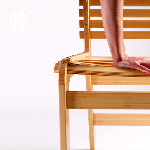 一座有弹性竹条椅子靠背创意现代简约家用北欧餐椅茶室阳台休闲椅 商品图1