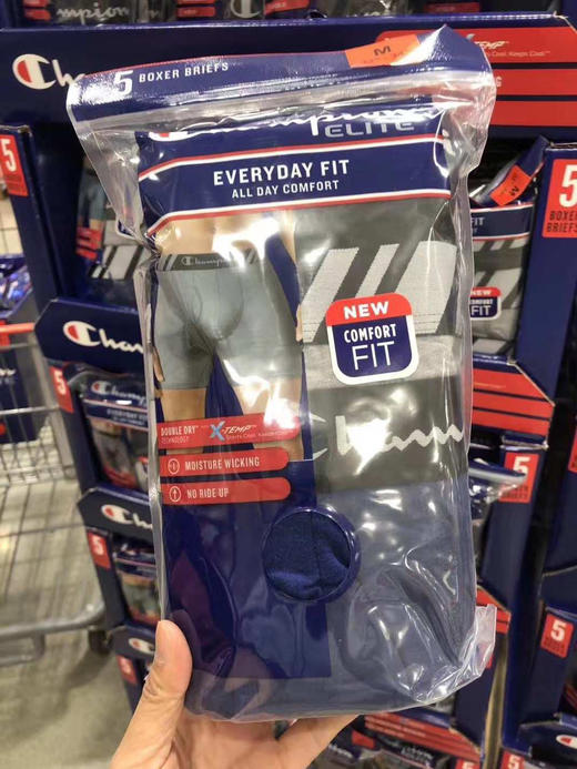 特价🎉Champion男士立体剪裁平角内裤5条装！划算到哭 商品图6