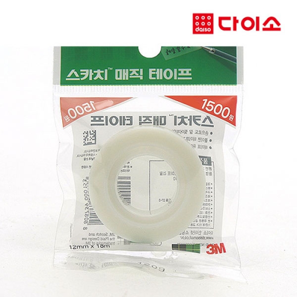 [Daiso]3M Scotch Magic Tape Free Peel 透明魔术胶带12MM * 18MJPY带授权招加盟代理