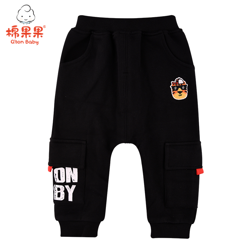 棉果果秋季男童大毛圈抓绒休闲长裤M312200220516