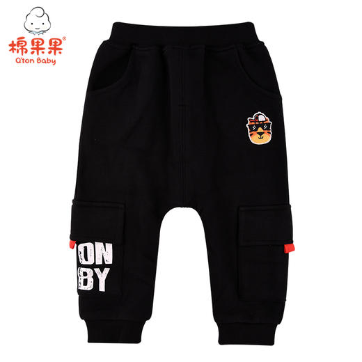 棉果果秋季男童大毛圈抓绒休闲长裤M312200220516 商品图0