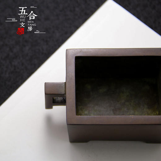 香炉丨精工纯铜双耳马槽铜香炉 商品图4