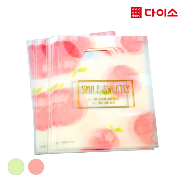 [Daiso] Handle PE bag [大创]手提PE袋 12张-1009001JPY带授权招加盟代理
