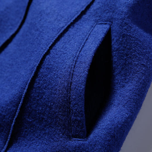 EITIE爱特爱秋季款撞色拼接时尚优雅毛呢大衣5214927 商品图4