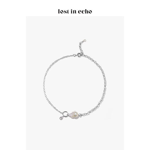 lost in echo吴昕同款巴洛克珍珠水滴锆石人鱼泪meta不对称项链 商品图1