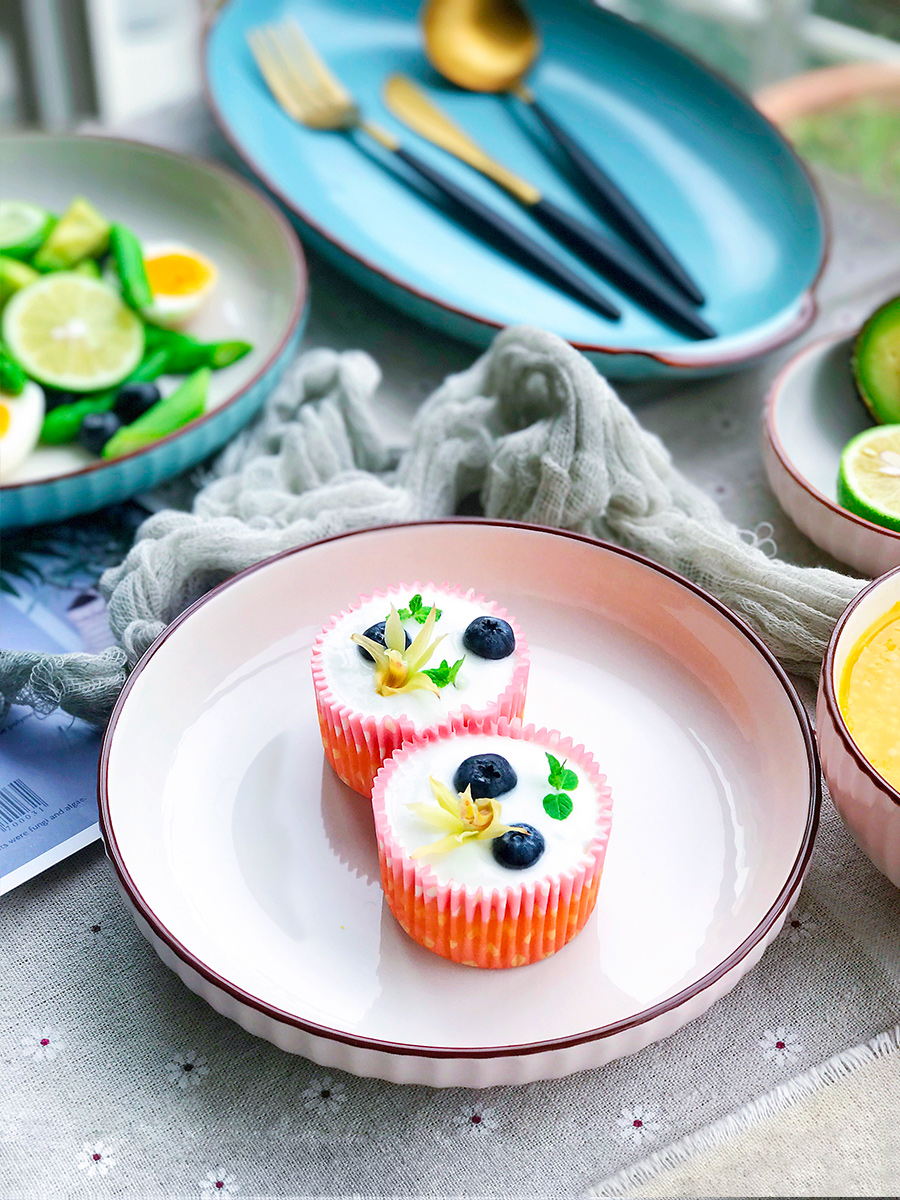 【典雅餐盘汤勺】北欧风纯色典雅餐盘菜盘家用餐盘简约创意盘子碟子汤勺调羹