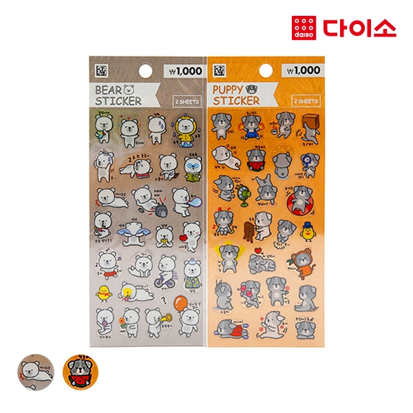 [Daiso]PET Sticker 2P  Character -1001866 角色贴纸JPY带授权招加盟代理