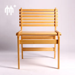 一座有弹性竹条椅子靠背创意现代简约家用北欧餐椅茶室阳台休闲椅