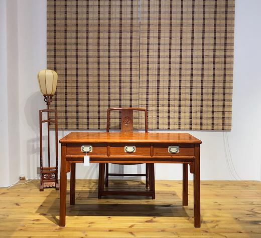 红桥红  家具严选  缅甸花梨（大果紫檀）  【128三抽屉小书桌组合】 商品图0