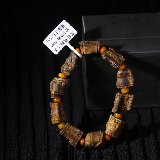 BC.7.16-8  白棋沉水《竹节手串》-13.68g 商品图0