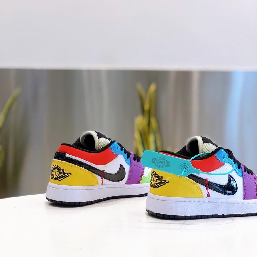 点此购买 乔丹aj男女彩色拼接马卡龙球鞋 98 151634