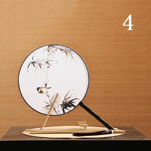 【文艺复古圆扇子、2把】工艺礼品汉服居家日用单面绢布团扇古风 商品图0