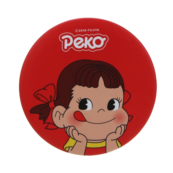 BUTTER Peco-chan Button Hand Mirror-Red 不二家随身红色手拿镜JPY带授权招加盟代理