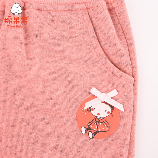 棉果果秋季女童大毛圈抓绒针织长裤M322200220545 商品图3