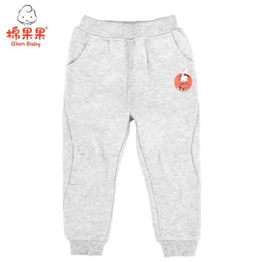 棉果果秋季女童大毛圈抓绒针织长裤M322200220545 商品图1