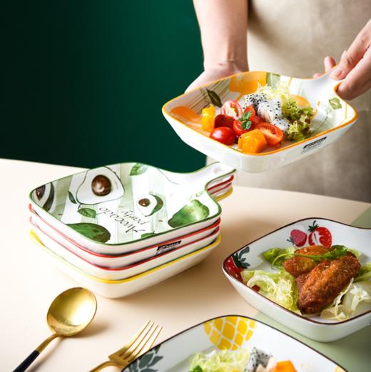 【餐盘】手绘餐具 ins创意家用陶瓷盘子日式烘焙烤盘焗饭盘草莓个性水果盘 商品图1