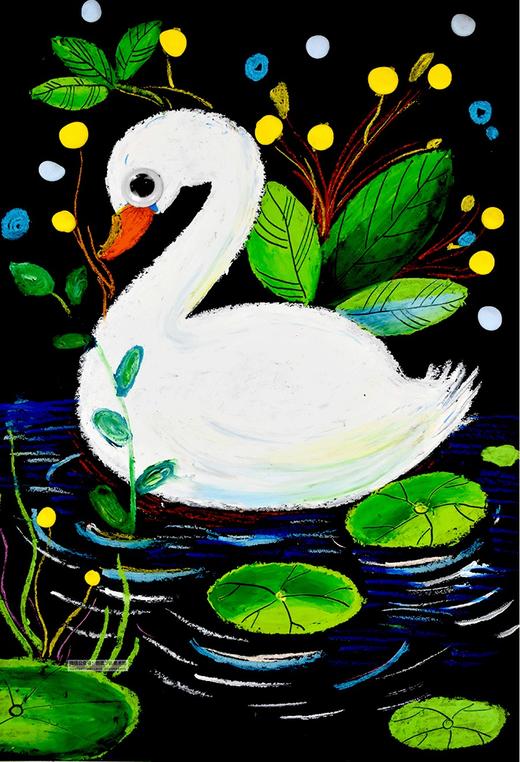 《美丽的白天鹅》油画棒【自动发货：下单后，点击手机短信中收到的链接，即可获取文件下载的链接；如有任何问题，可添加客服微信hm33268获得帮助】 商品图0