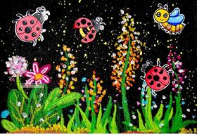 《七星瓢虫的花园》油画棒【自动发货：下单后，点击手机短信中收到的链接，即可获取文件下载的链接；如有任何问题，可添加客服微信hm33268获得帮助】
