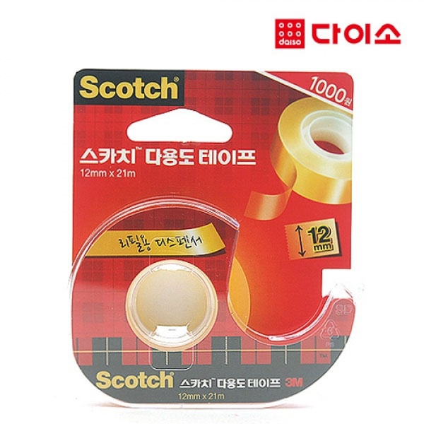 [Daiso]3M Scotch Multi-purpose Tape 透明胶带机12MM * 21MJPY带授权招加盟代理