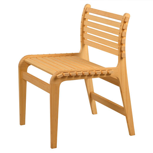 一座有弹性竹条椅子靠背创意现代简约家用北欧餐椅茶室阳台休闲椅 商品图4
