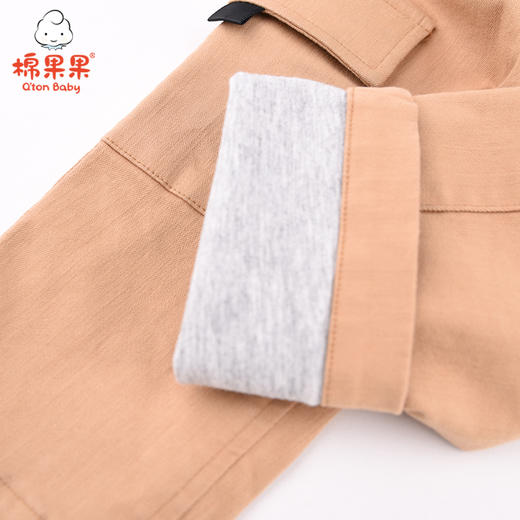 棉果果秋季男童挂里水洗棉梭织长裤M312200420517 商品图4