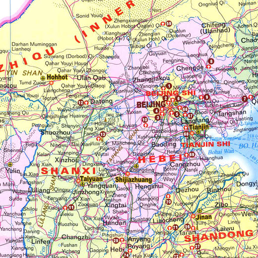 中国地图（全英文），0.76m x 0.54m，中国地图新版可贴墙壁书房办公室装饰地图译名规范约中国地图出版社 商品图2