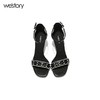 westory高跟一字带珍珠凉鞋W282G60171 商品缩略图1