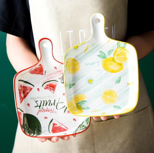 【餐盘】手绘餐具 ins创意家用陶瓷盘子日式烘焙烤盘焗饭盘草莓个性水果盘 商品图2