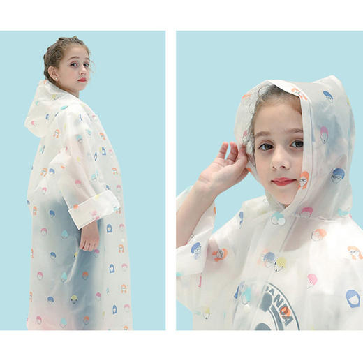 韩版儿童雨衣男女童创意头像图案厚款防水雨衣PS20813/PS20816/PS20812 商品图3