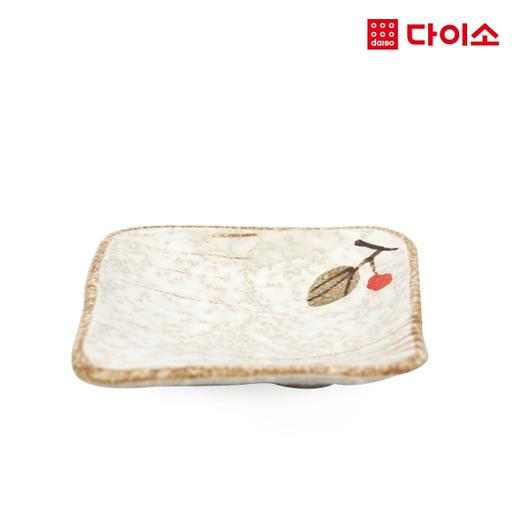 大创盘子 Daiso plate 餐盘C手绘樱桃方形（9CM）-63796JPY带授权招加盟代理 商品图0