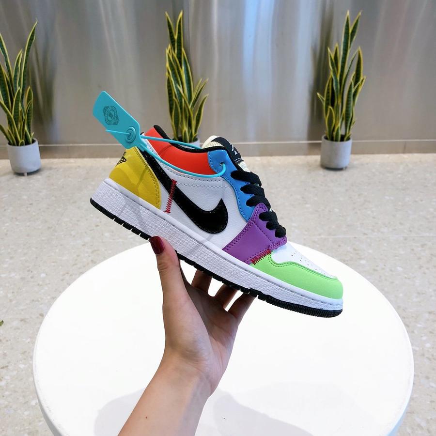 点此购买 乔丹aj男女彩色拼接马卡龙球鞋 98 151634