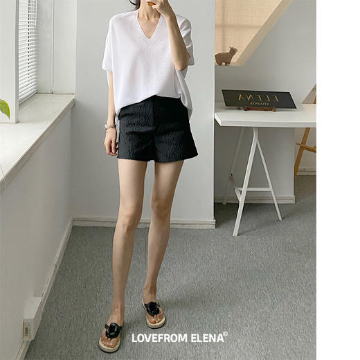 【Elena定制】经典提花短裤 商品图1