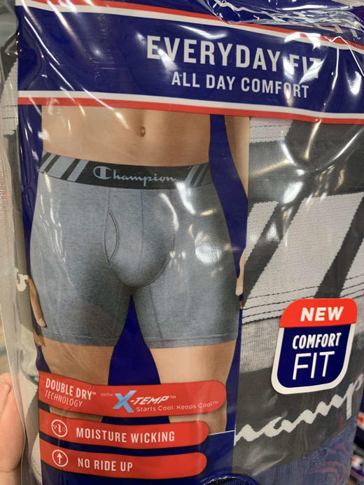 特价🎉Champion男士立体剪裁平角内裤5条装！划算到哭 商品图4