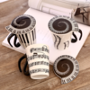 【杯子】创意陶瓷音乐杯 音符马克水杯子 情侣键盘对杯带盖咖啡杯 商品缩略图0