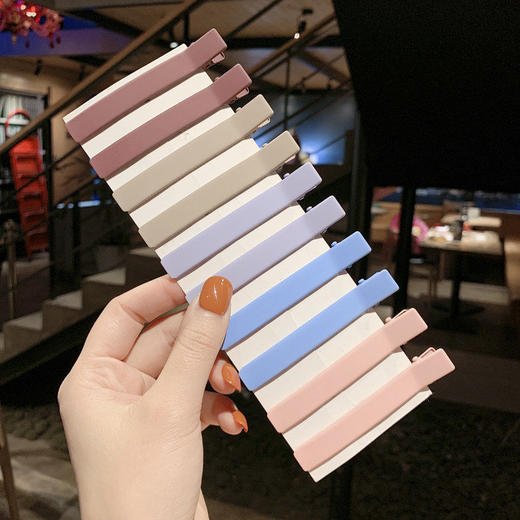 日系发卡鸭嘴夹一字夹简约刘海夹女顶夹边夹后脑勺夹子发夹头饰品 商品图5