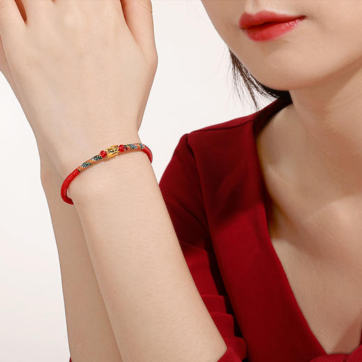 周六福 周六福 十二生肖黄金手链 5D硬金 足金本命年手串 定价 商品图3