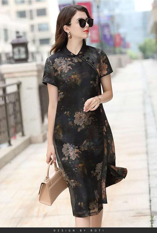 香云纱假两件，中长裙 商品图1