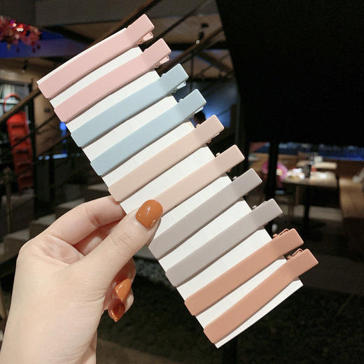 日系发卡鸭嘴夹一字夹简约刘海夹女顶夹边夹后脑勺夹子发夹头饰品 商品图6