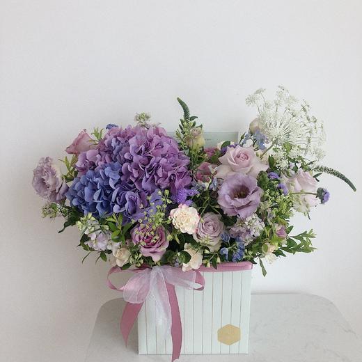 花艺 莫兰迪蕾丝花盒 商品图0