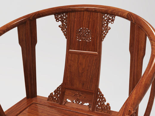 红桥红  家具严选  缅甸花梨（大果紫檀）  【带托泥 皇宫 圈椅 三件套】 商品图5