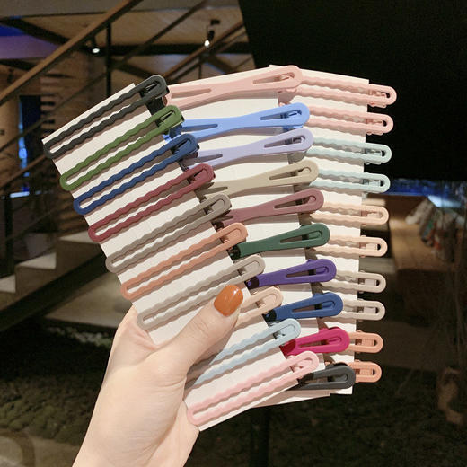 日系发卡鸭嘴夹一字夹简约刘海夹女顶夹边夹后脑勺夹子发夹头饰品 商品图0