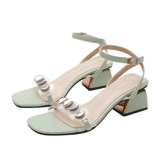 YXD-886-1新款女式凉鞋粗跟浅口大码高跟鞋 商品图4