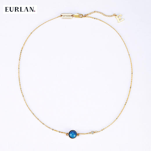 EURLAN.  X系列  玛瑙石项链 经典蓝 商品图0