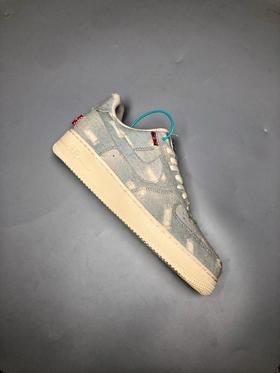 Levi's x Air Force 1 丹宁做旧 牛仔空军 李维斯限定联名款 鞋面采用原厂特殊工艺 印染水洗牛仔布
