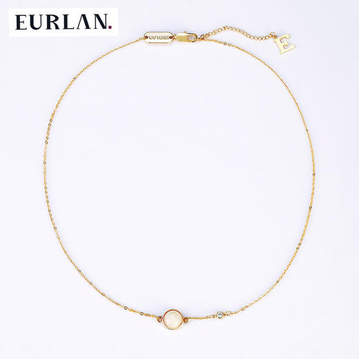EURLAN.  X系列  玛瑙石项链 优雅白 商品图0