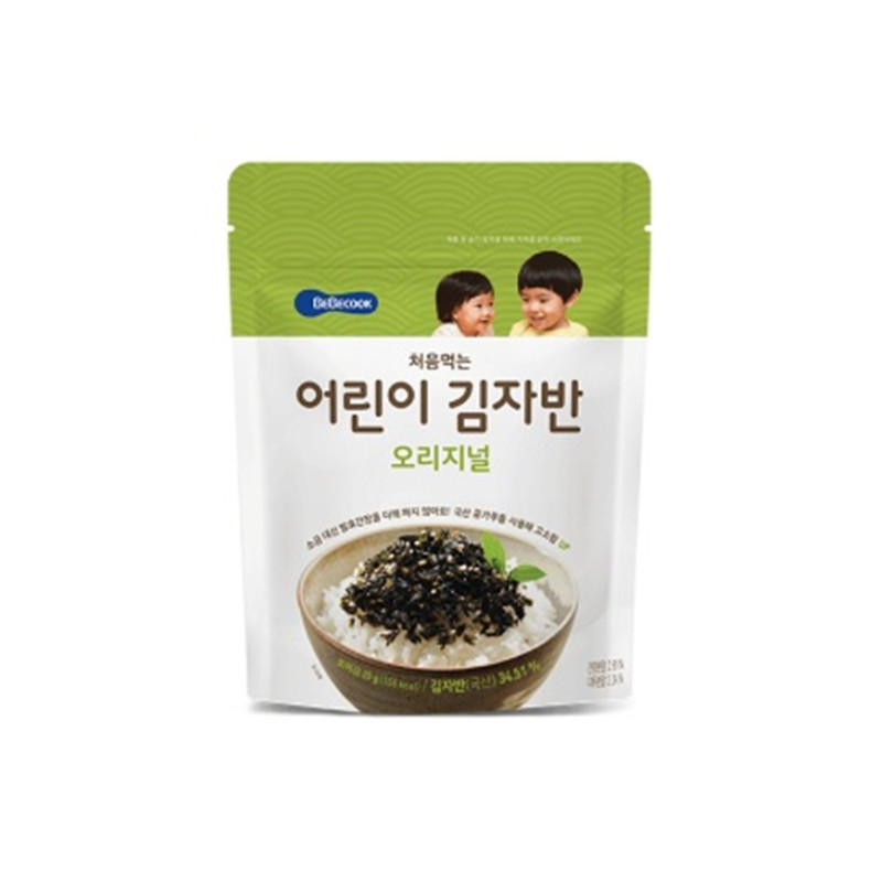 韩国进口宝宝厨房bebecook拌饭海苔碎儿童辅食拌饭料调味海苔原味/海鲜蔬菜味 20gJPY带授权招加盟代理