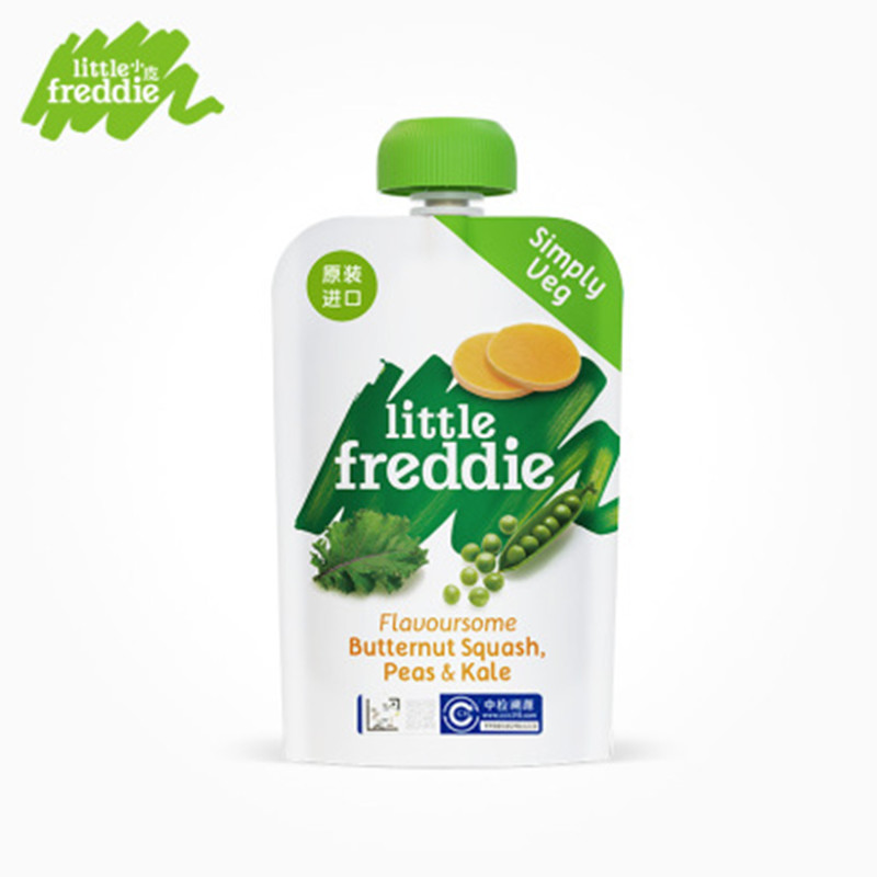 Little Freddie小皮发酵乳果泥6种口味羽衣甘蓝/金冠苹果/香蕉/蓝莓香蕉/胡萝卜甘薯/西泥JPY带授权招加盟代理