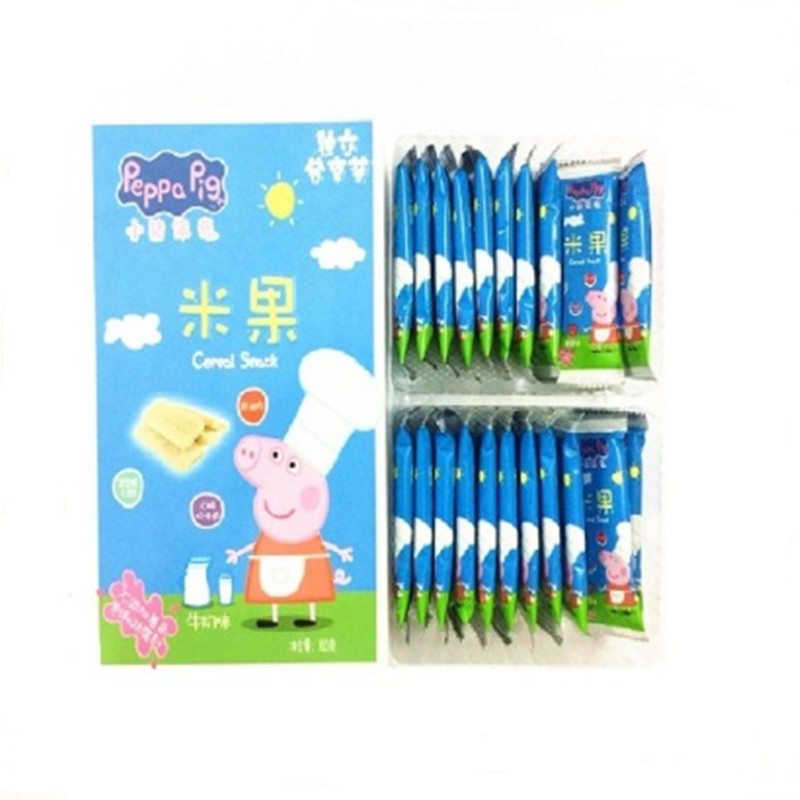 小猪佩奇米果100克草莓味/牛奶粉混箱装JPY带授权招加盟代理