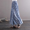 XM-02035原创复古蜡染民族风宽松数码印花裙裤 商品缩略图1